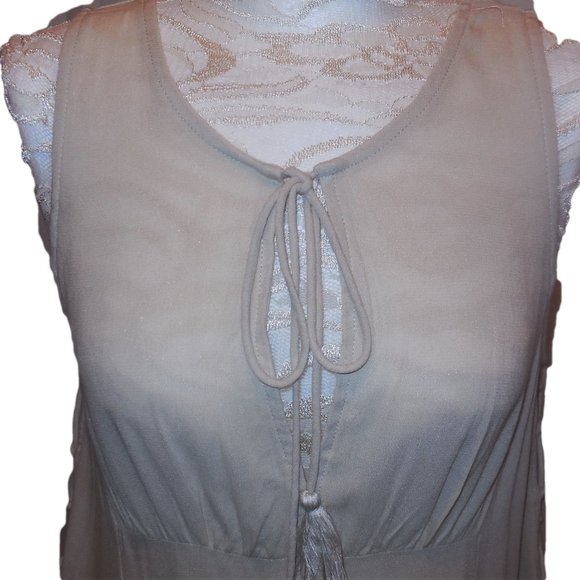 Dress Sleeveless summer ivory minidress sundress summer M - Picture 5 of 8